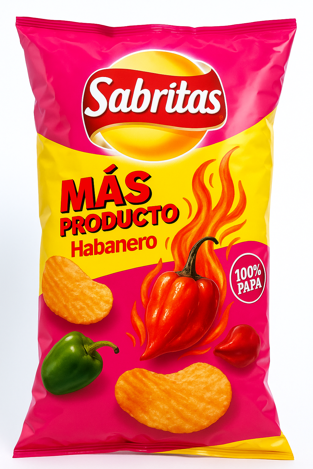Sabritas Habanero 45g | Spicy Mexican Chips | Sabritas Mexicanas - Sol Dias Mexican Treats
