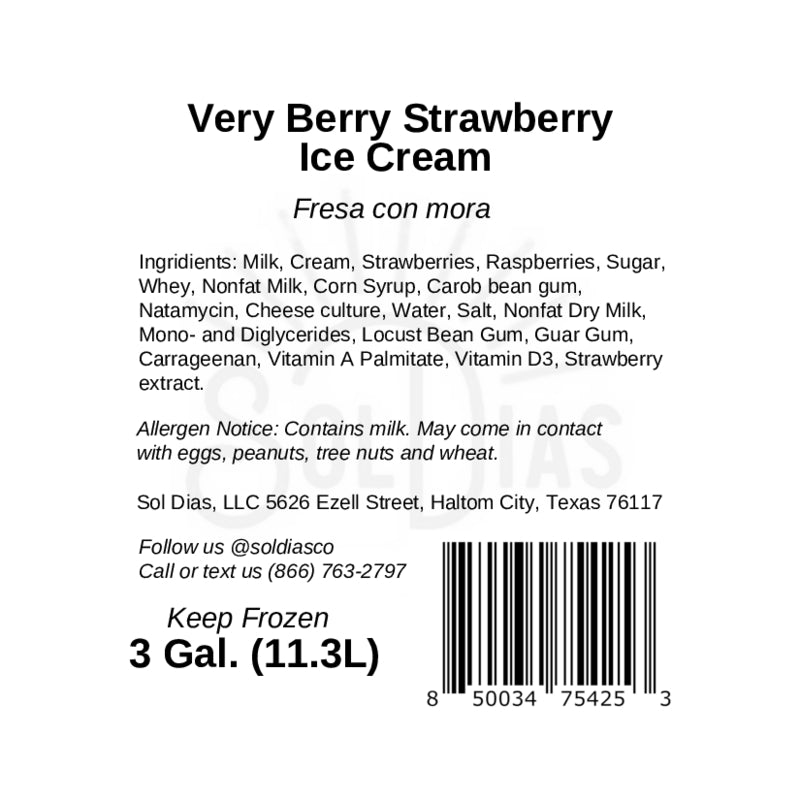 Strawberry (1 TUB) 3 GALLONS