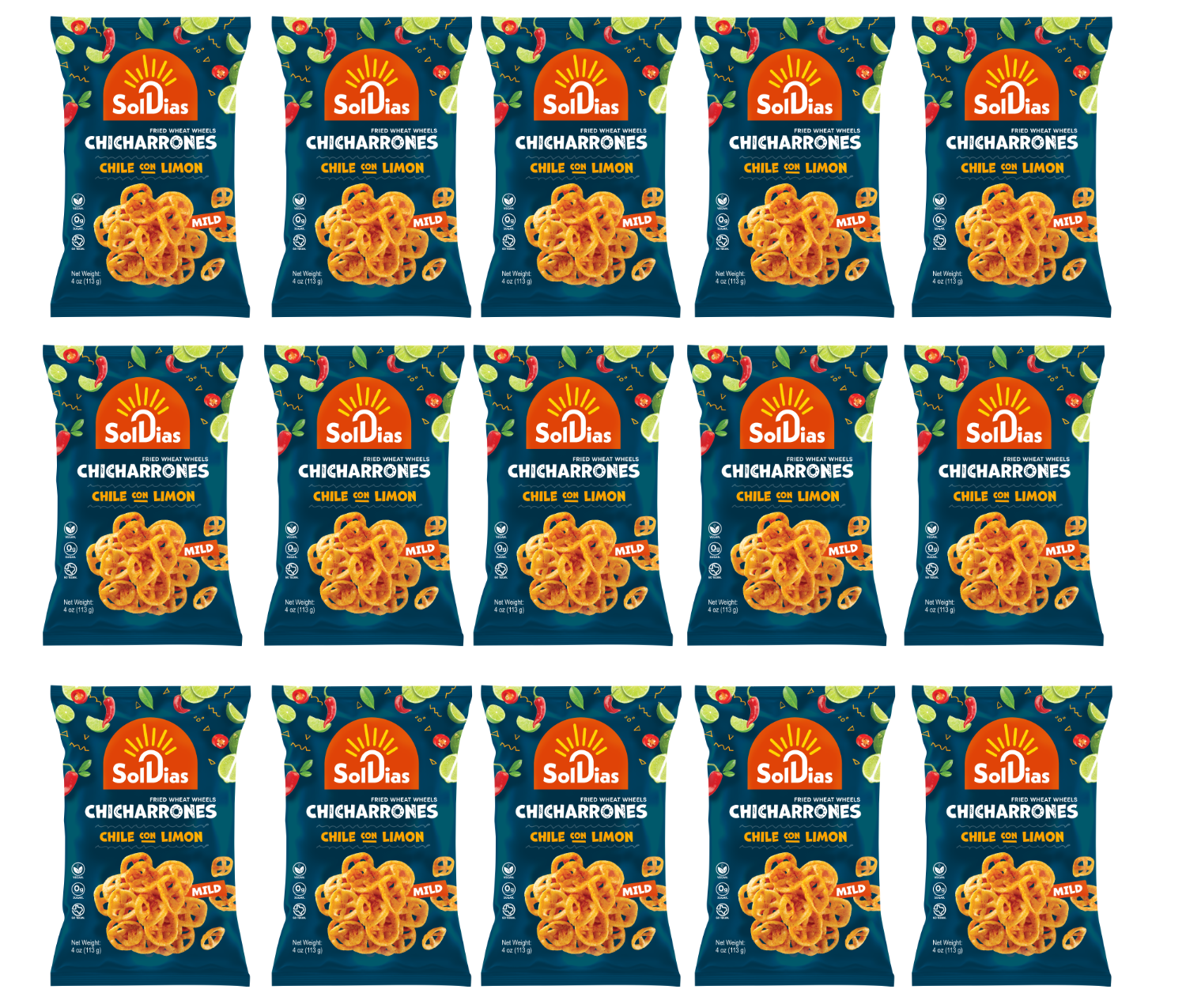 Chicharrones Chile Limon | Fried Wheat Wheels | 4 oz - Sol Dias Mexican Treats