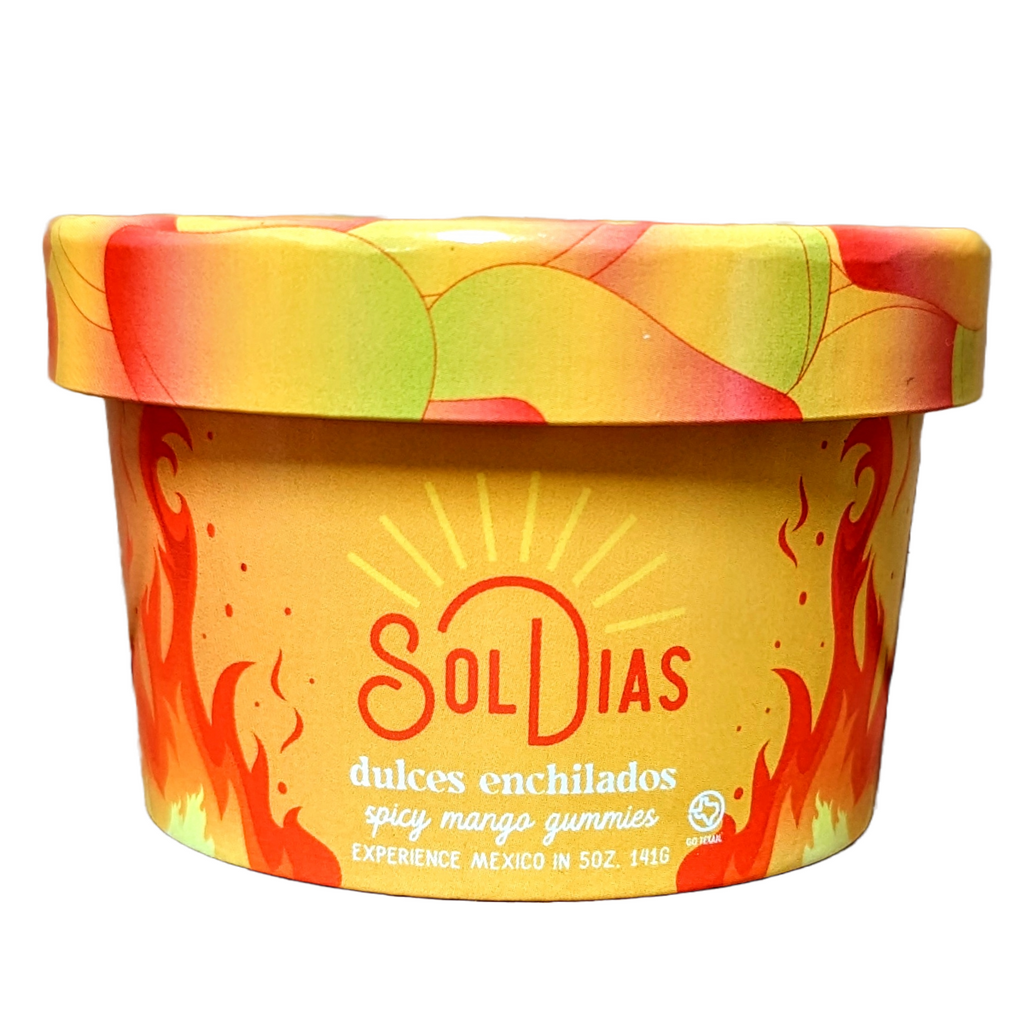 Dulces Enchilados Mango Gummies 5 oz - American Candy Meets Mexican Spices - Sol Dias Mexican Treats