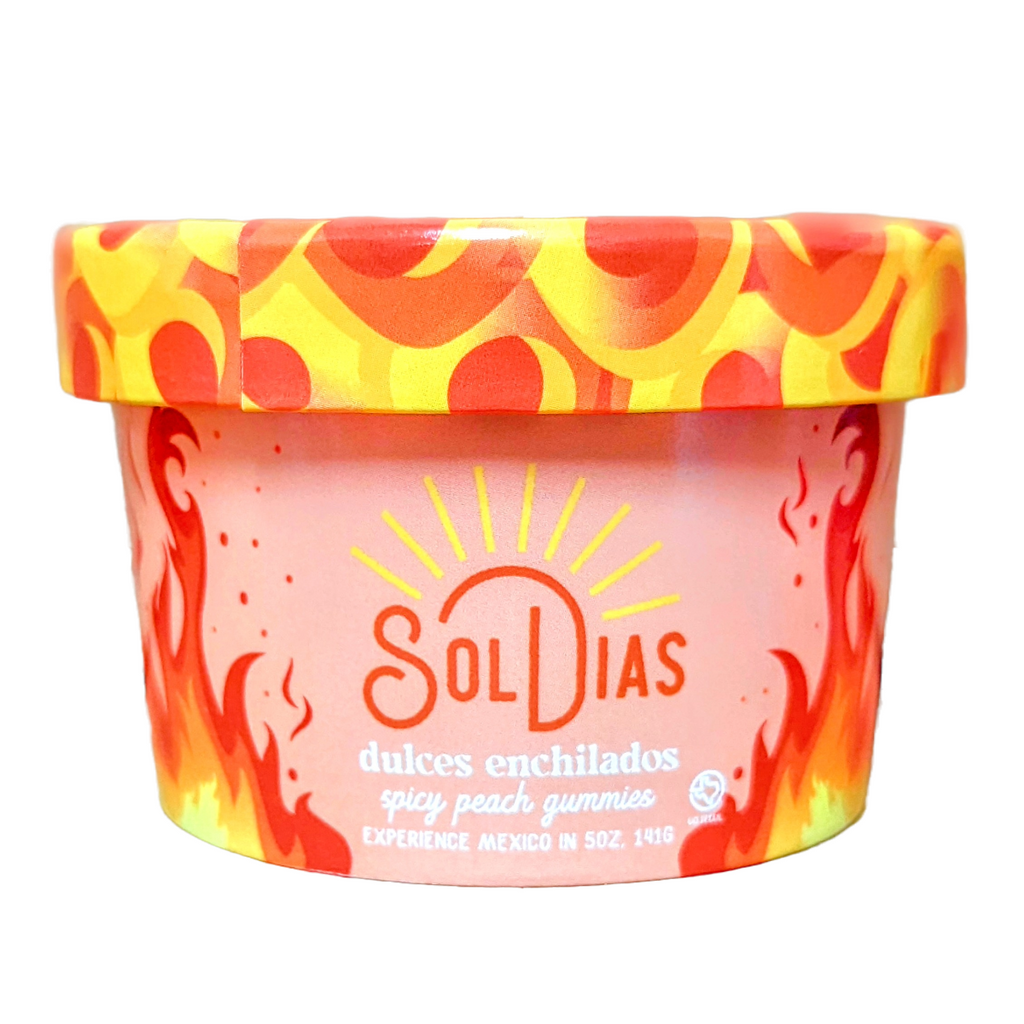 Dulces Enchilados Peach Rings 5 oz - American Candy Meets Mexican Spices - Sol Dias Mexican Treats