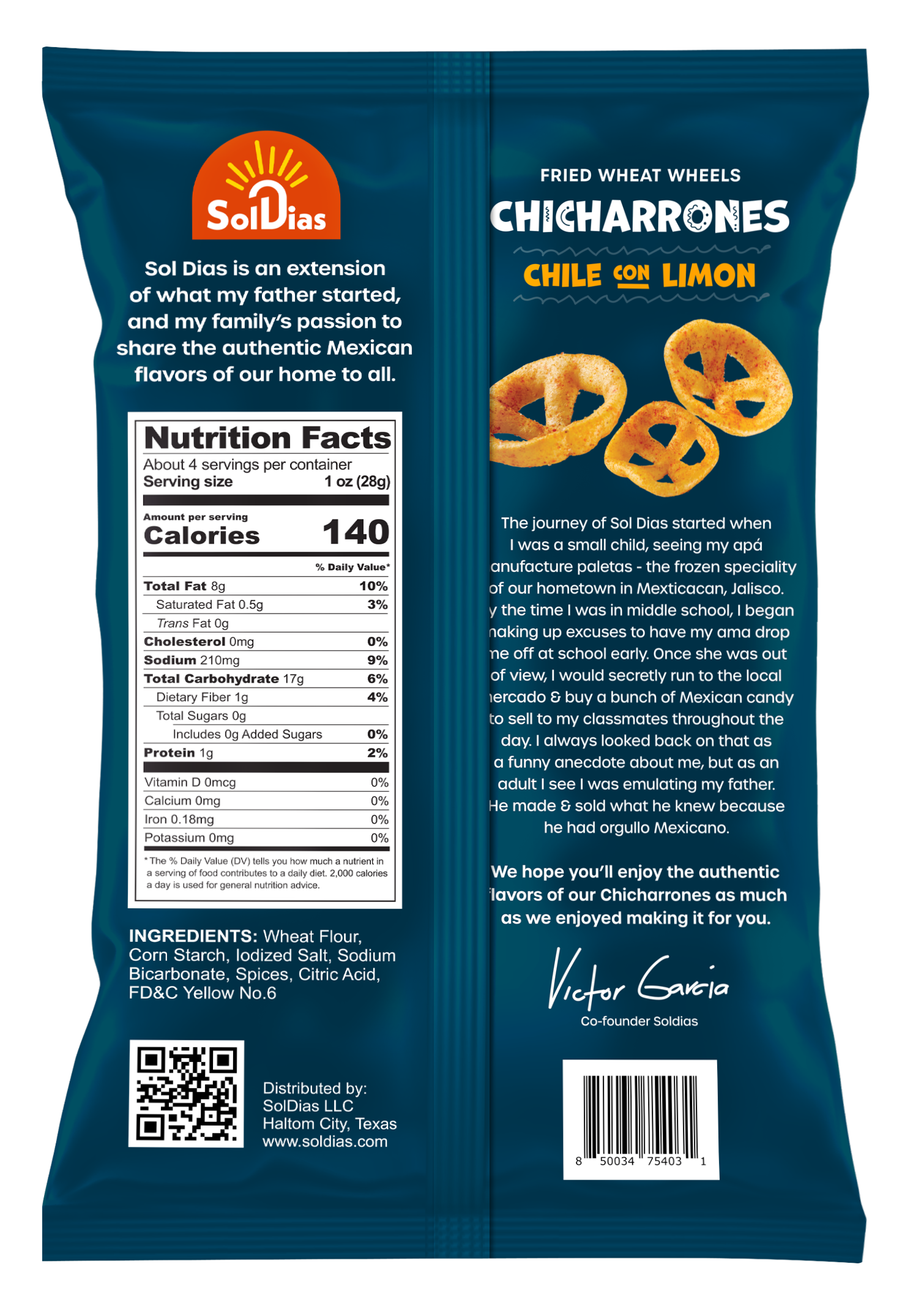 Chicharrones Chile Limon | Fried Wheat Wheels | 4 oz - Sol Dias Mexican Treats