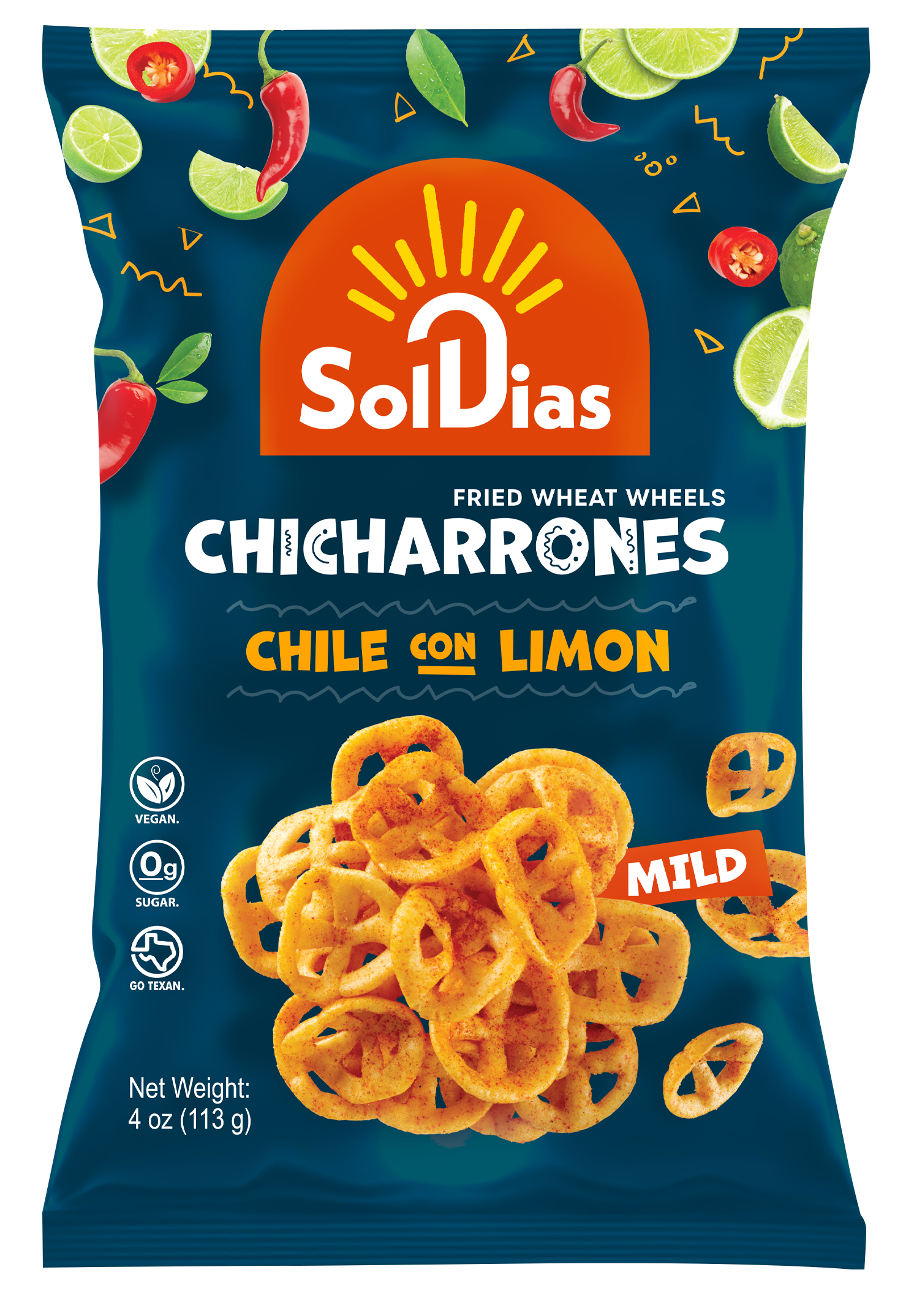 Chicharrones Chile Limon | Fried Wheat Wheels | 4 oz - Sol Dias Mexican Treats