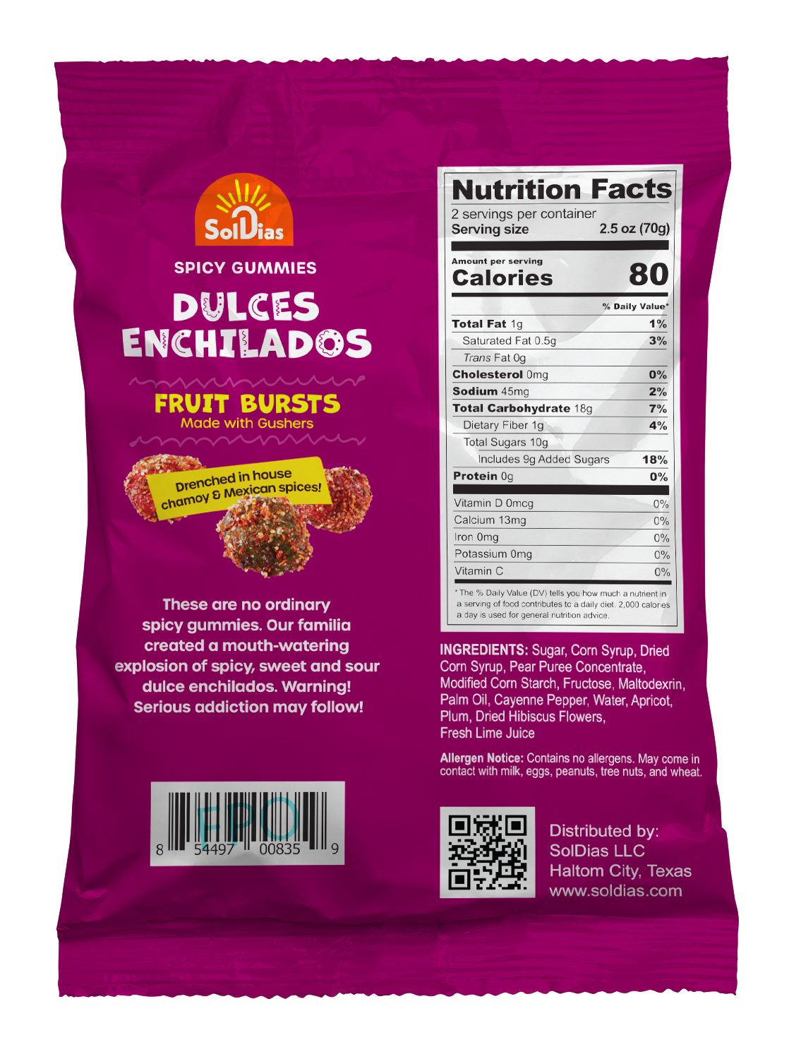 Dulces Enchilados Gushers 5 oz - American Candy Meets Mexican Spices