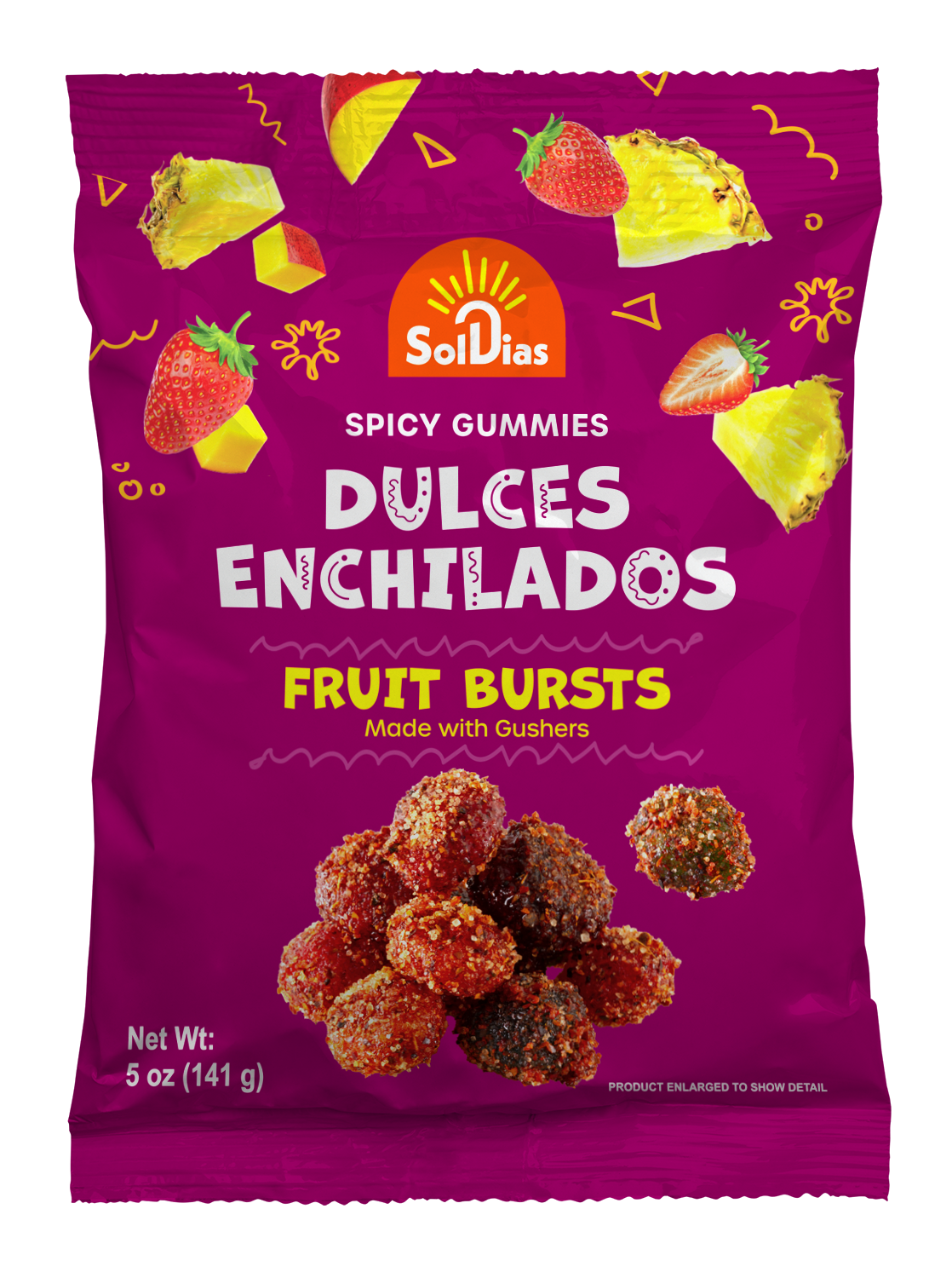 Dulces Enchilados Gushers 5 oz - American Candy Meets Mexican Spices