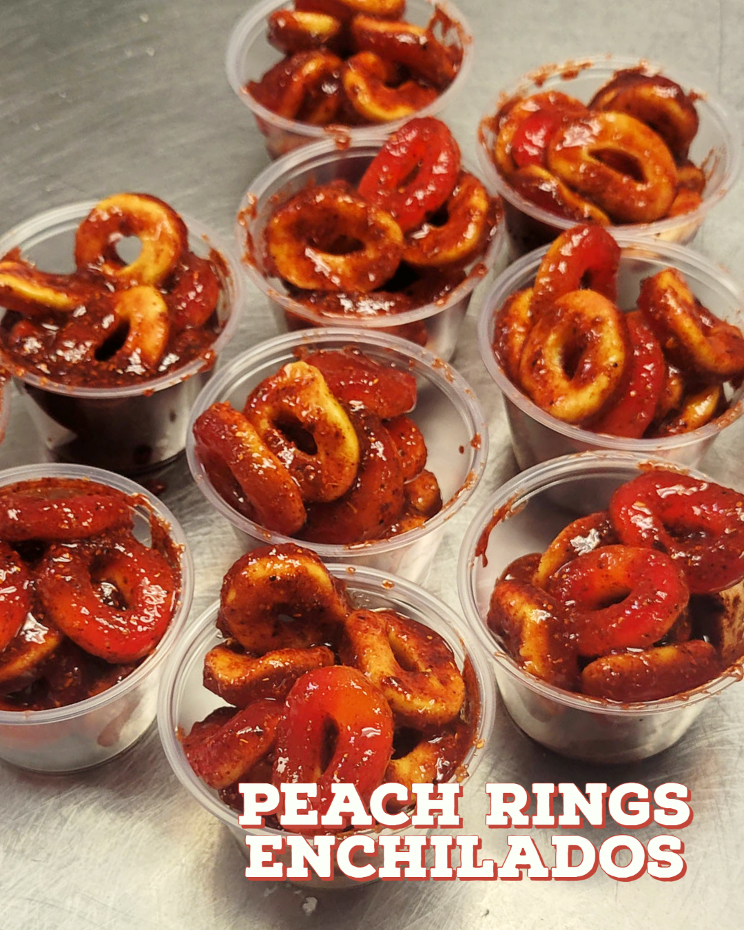 Dulces Enchilados Peach Rings 5 oz - American Candy Meets Mexican Spices - Sol Dias Mexican Treats
