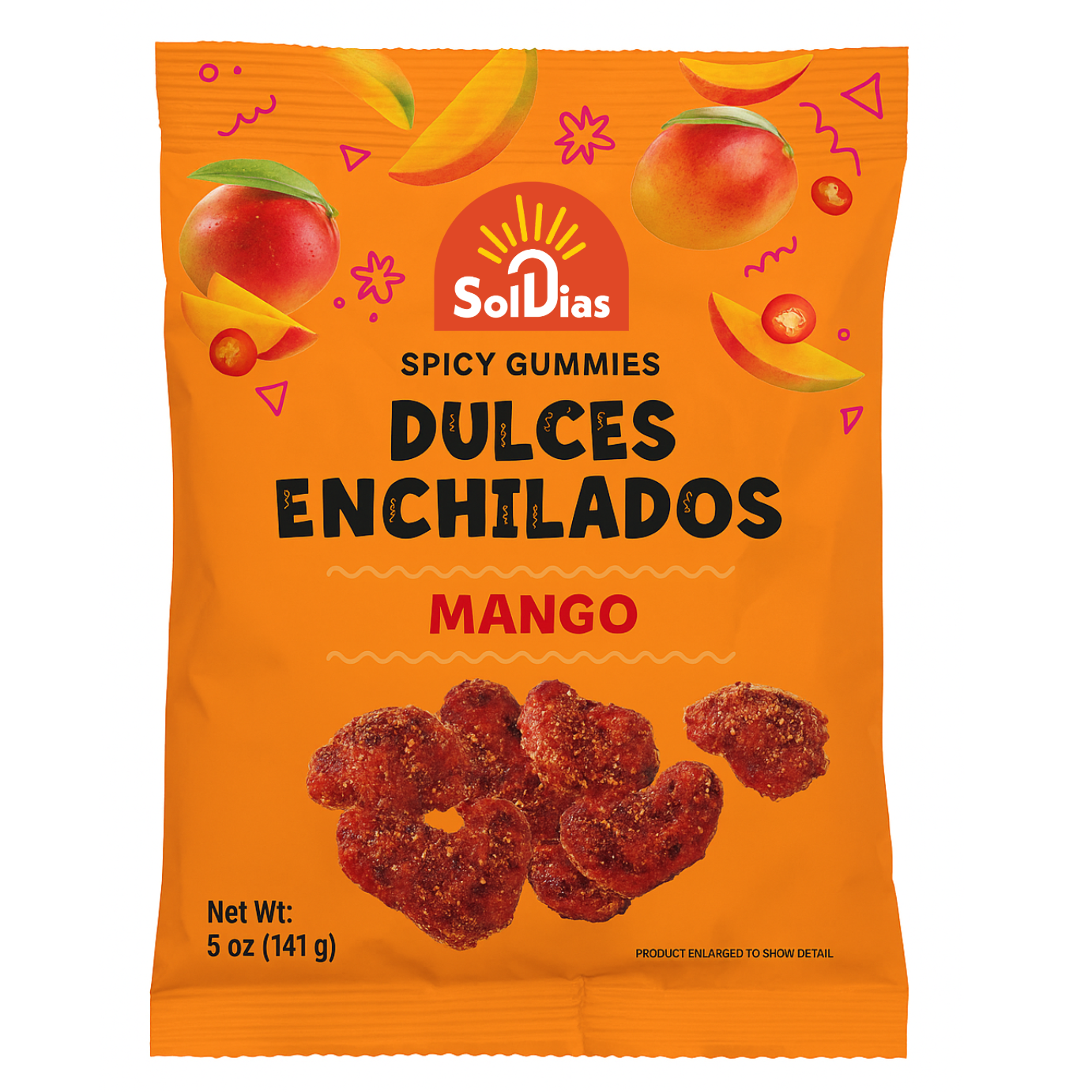 Dulces Enchilados - Spicy Mango Gummies 5 oz