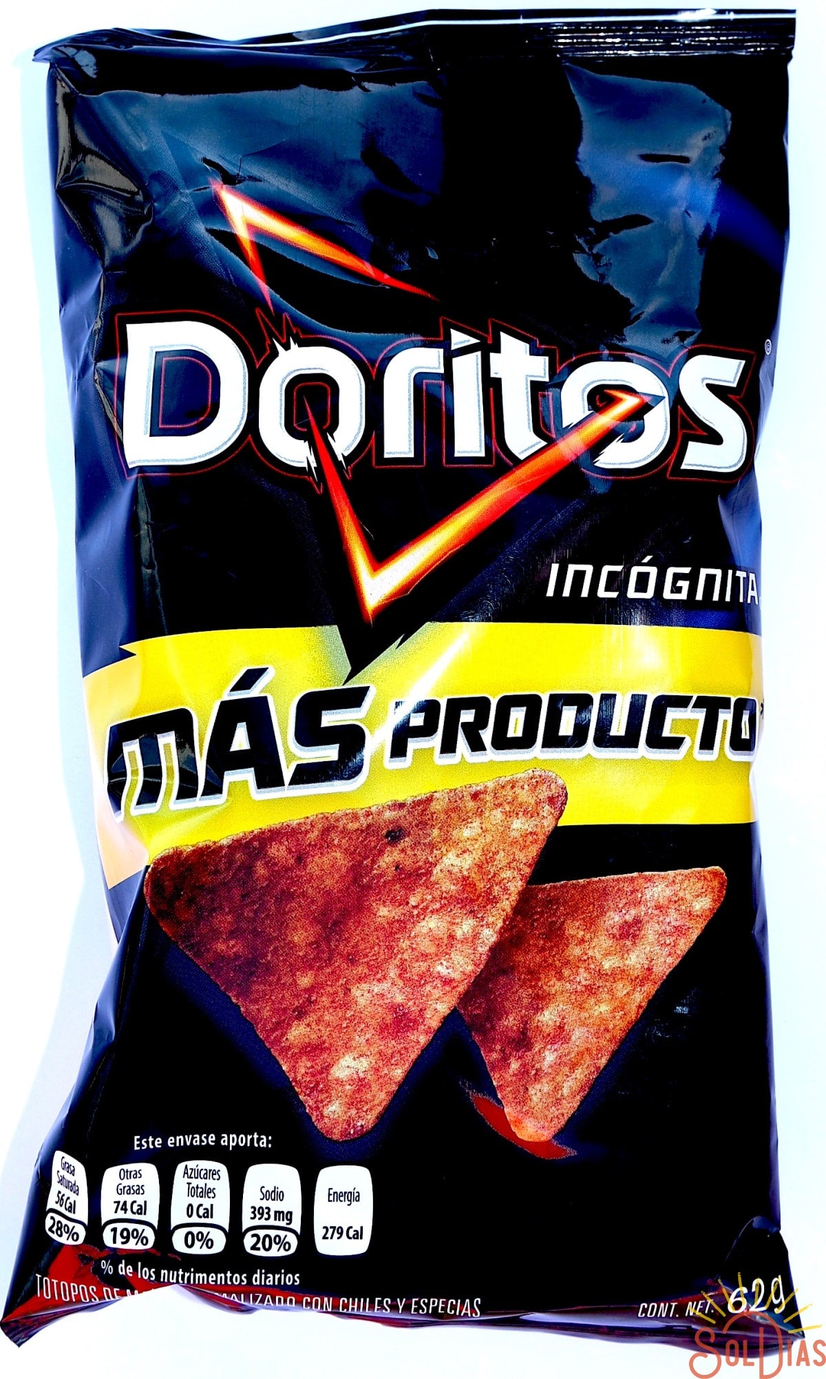 Mexican Doritos Nacho Chips, Sabritas, 62g