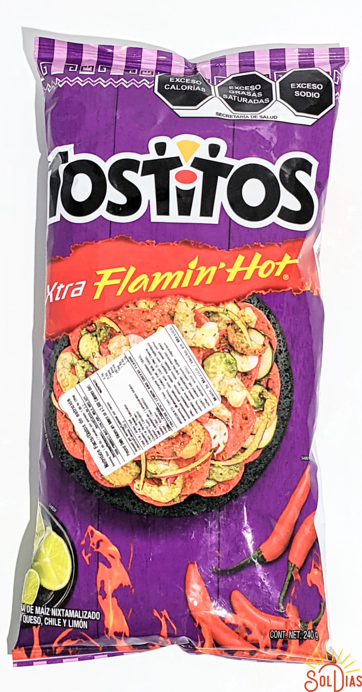 Tostitos Xtra Flamin' Hot 240g - Mexican Chips - Sol Dias